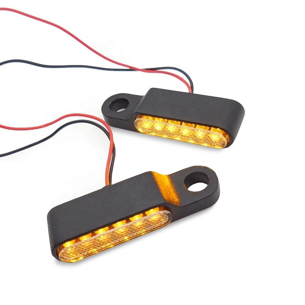 Zaddox Kennzeichenhalter Set Motorrad Kennzeichenhalter universal + 2x LED Lauflicht Lenkerblin