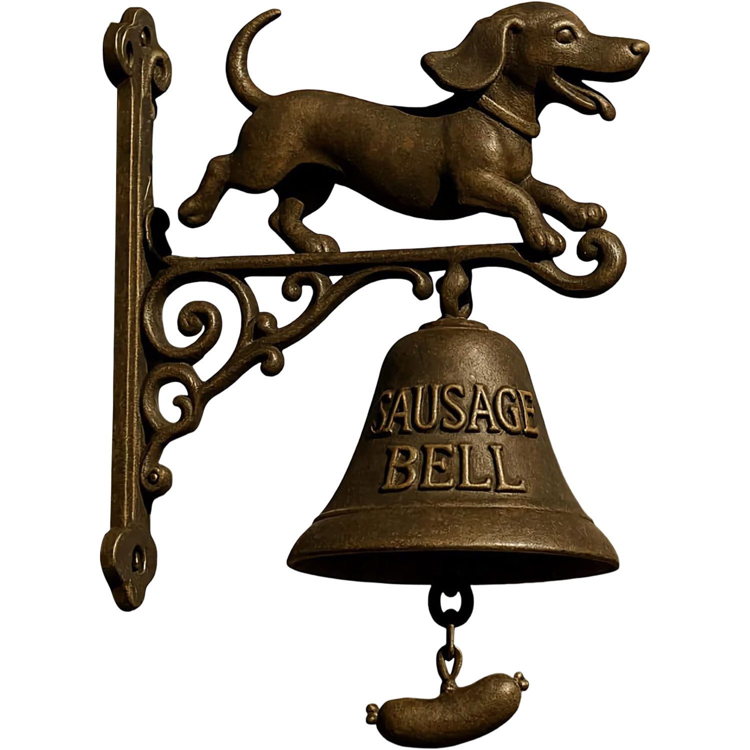 Refttenw Türklingel Vintage Dackel-Türklingel,Wandglocke Gartendeko,Dekorative