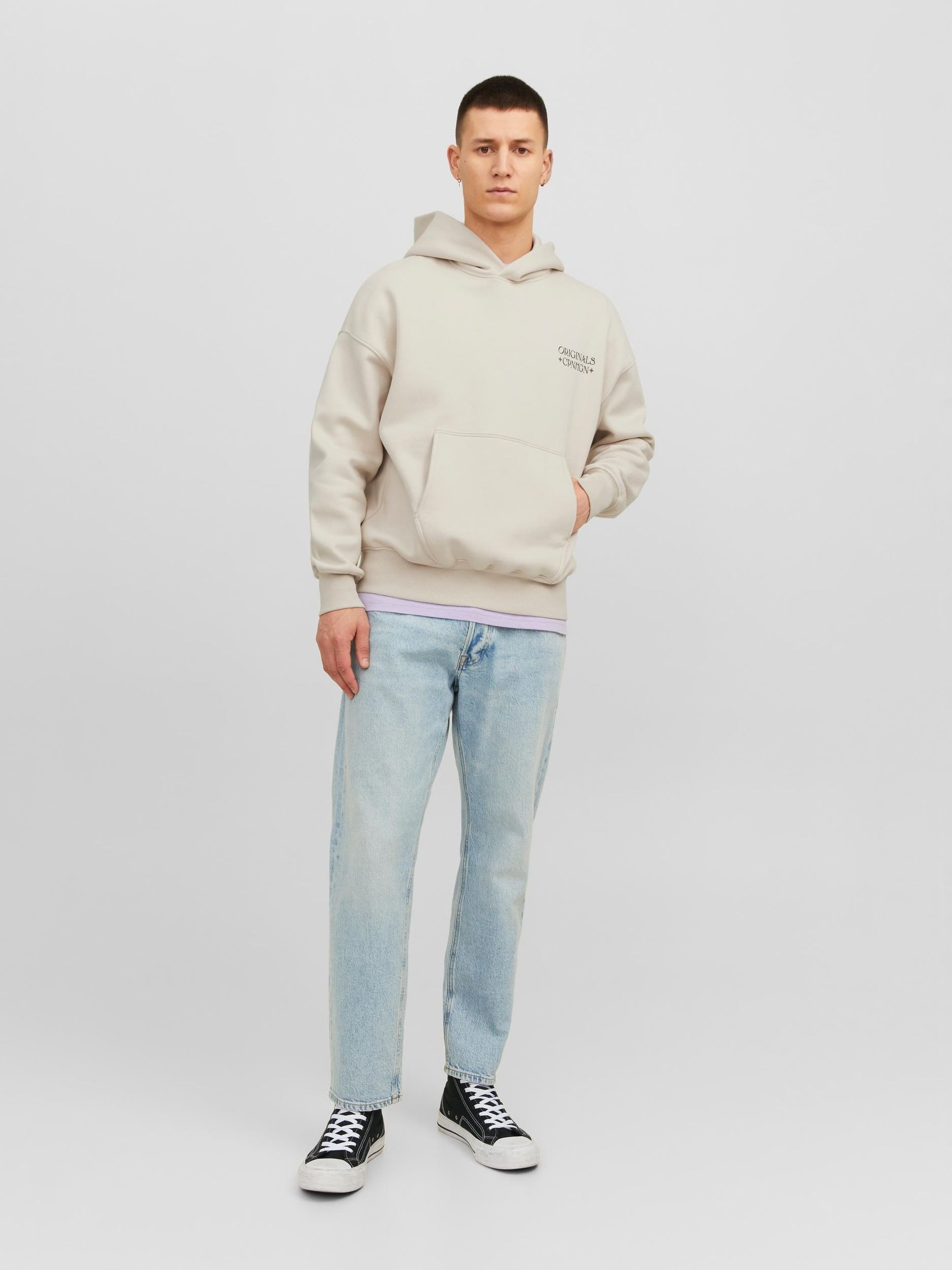 Jack & Jones Sweatshirt Design Dropped Shoulder JORGRACIA JORGRACIA GRAPHIC SWEAT HOOD LN