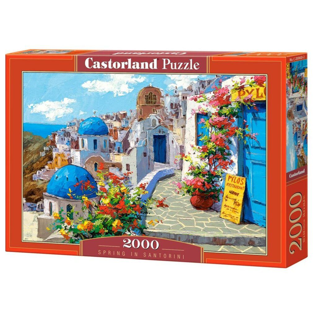 Castorland Puzzle Puzzle Frühling in Santorini 2000 Teile, Puzzleteile