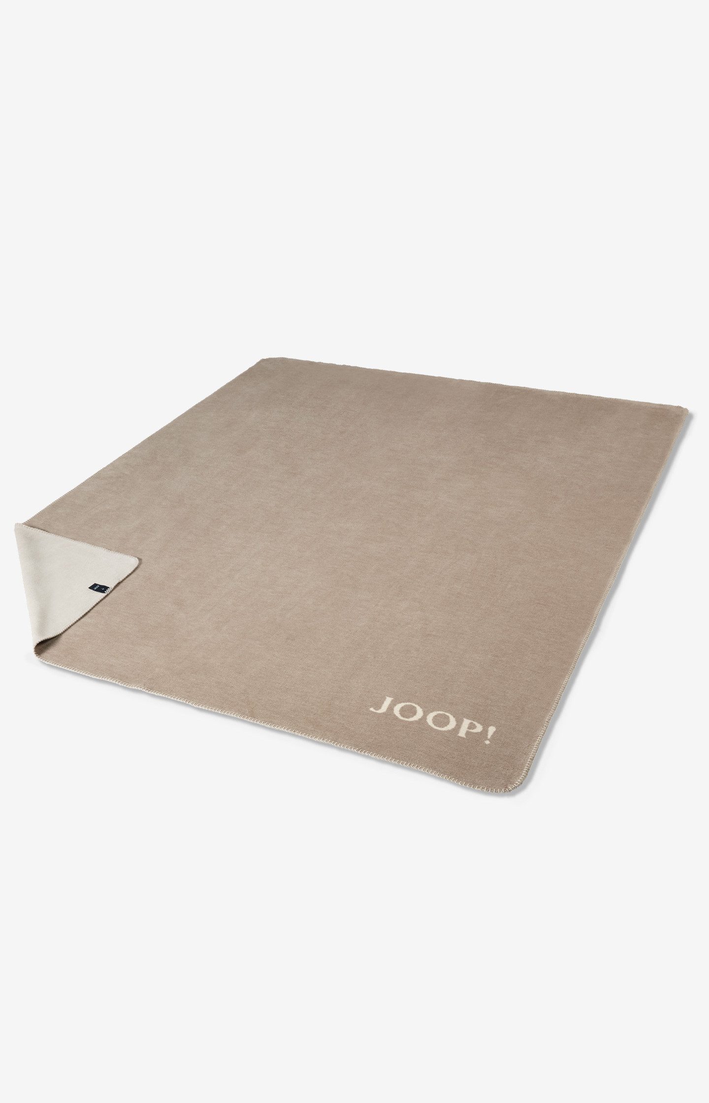 Kinderdecke Joop Kuscheldecke 150 x 200 cm Baumwollmischung Sand Pergament, JOOP!, geketteltem Zierstich – Bild 3 von 4