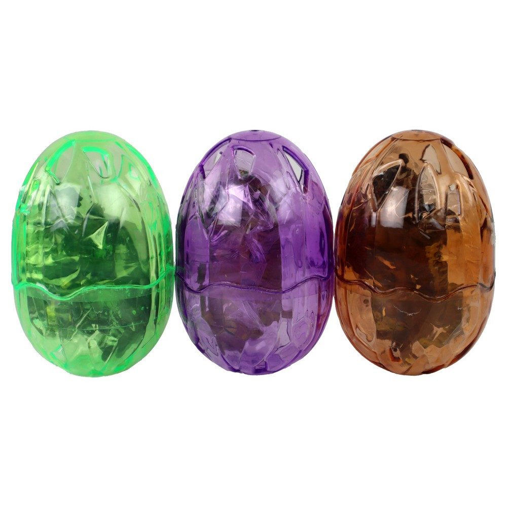 LEAN TOYS Spielfigur Dinosaurierei Überraschungsei Sammelfigur, (Spar-Set, 1-tlg., 9 x 6 x 6 cm transparent), Überraschungsei, transparent, Dinosaurierfigur