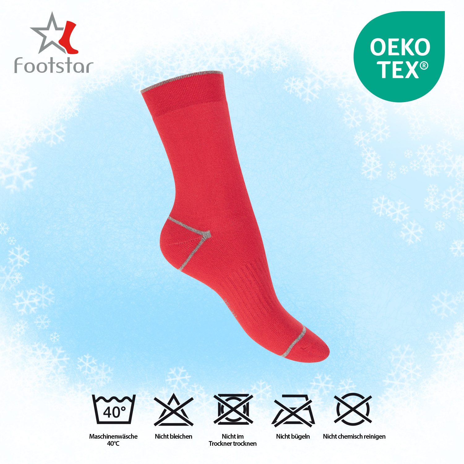 Footstar Thermosocken Thermo Winter Socken Vollfrottee (6 Paar) für Damen & Herren