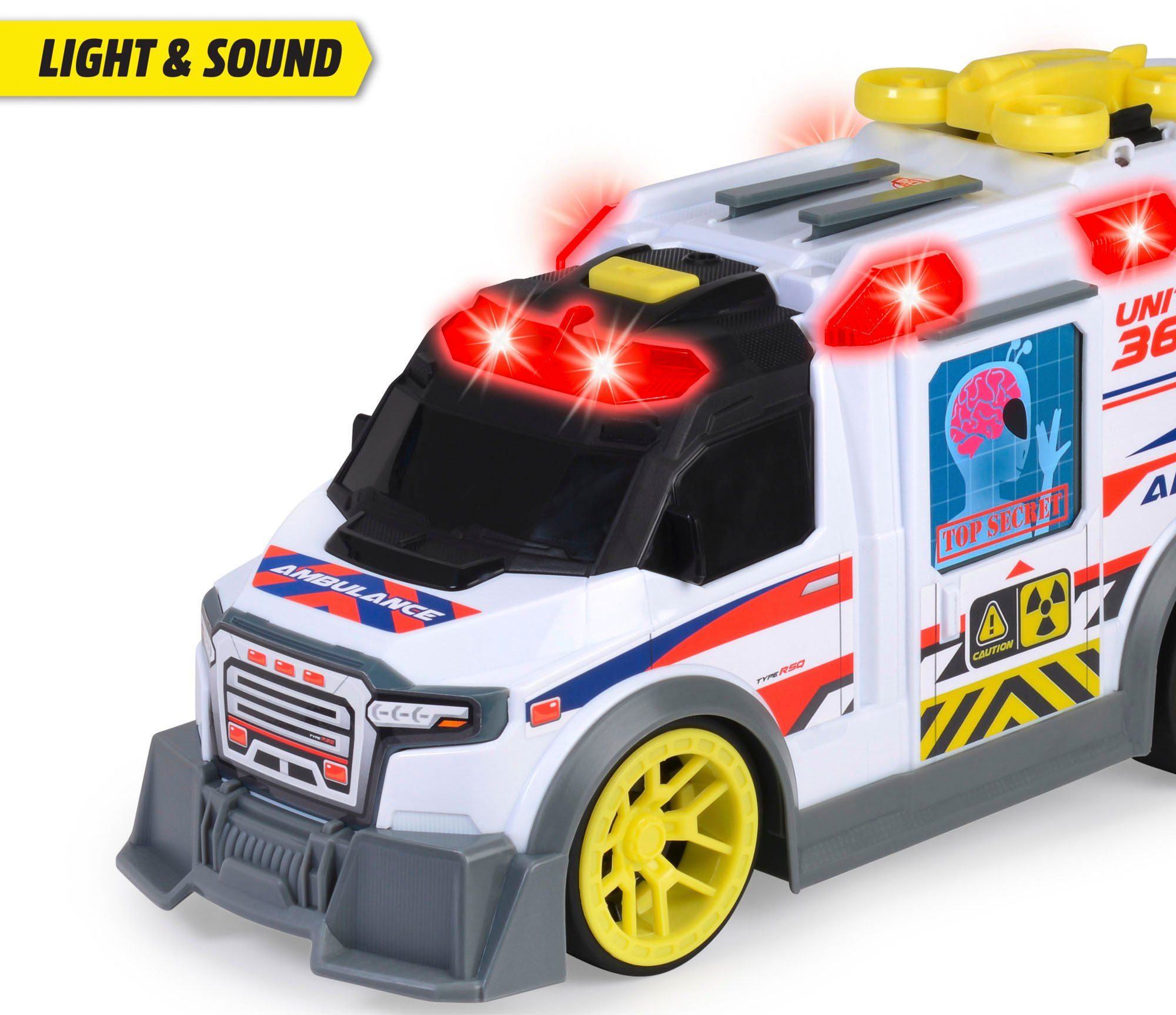 Dickie Toys Spielzeug-Krankenwagen Ambulance, mit Licht & Sound