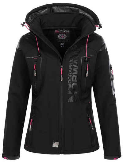 Geographical Norway Softshelljacke Damen Softshell Jacke Frühlings Windbreaker Übergangsjacke Regen Jacke