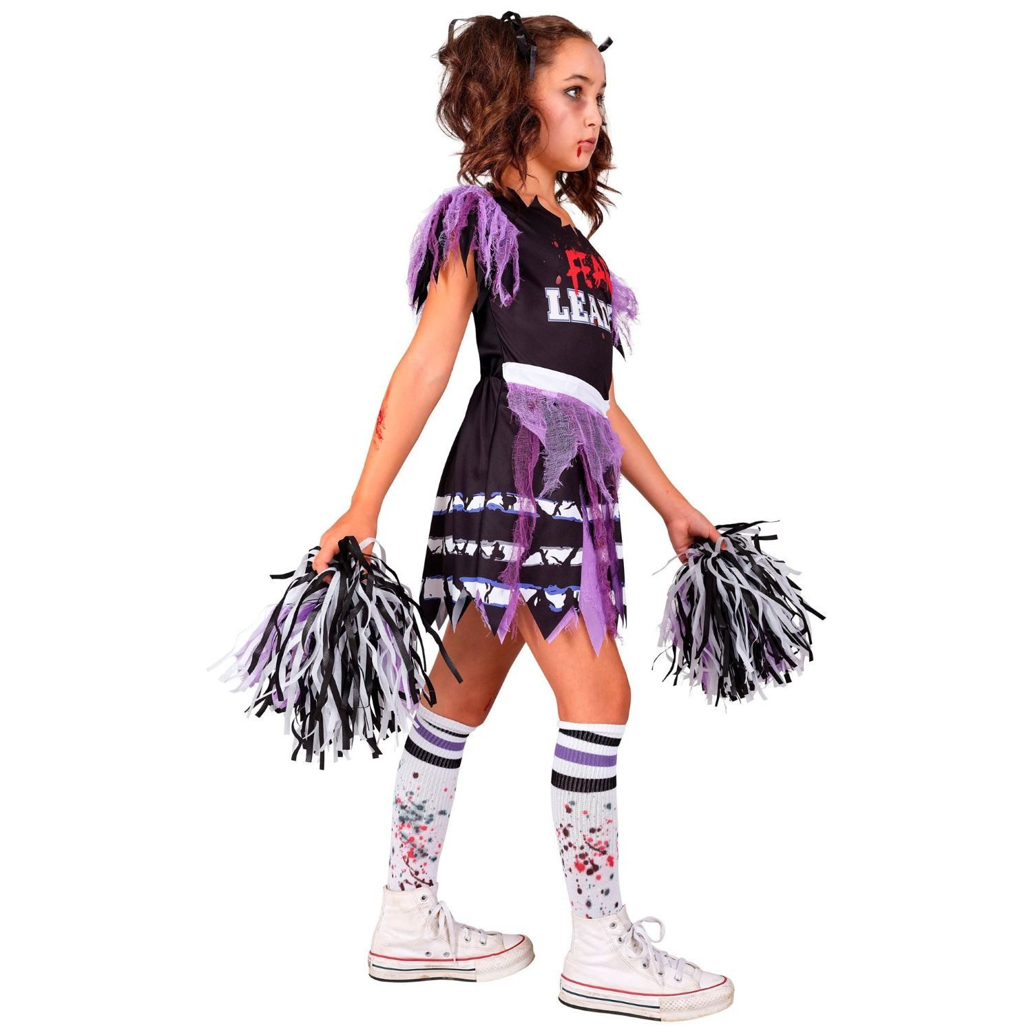 Widmann S.r.l. Zombie-Kostüm Kostüm 'Zombie Cheerleader' für Mädchen, Kleid, S