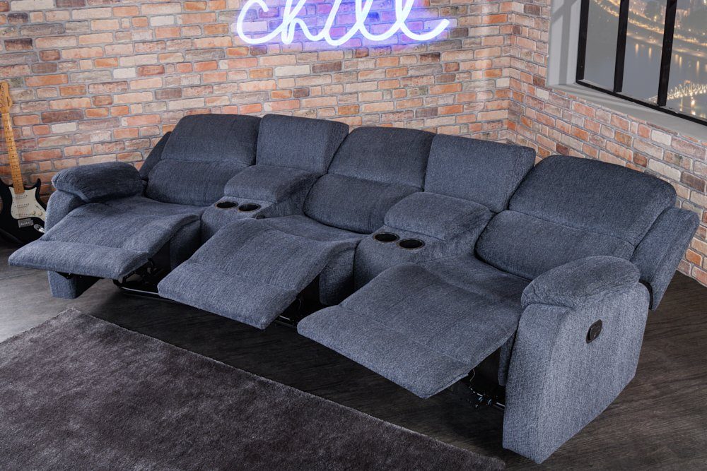 riess-ambiente TV-Sessel HOLLYWOOD dunkelgrau (Einzelartikel, 1-St), Wohnzimmer · Getränkehalter · Federkern · Kinositz · 3-Sitzer · Modern – Bild 3 von 5