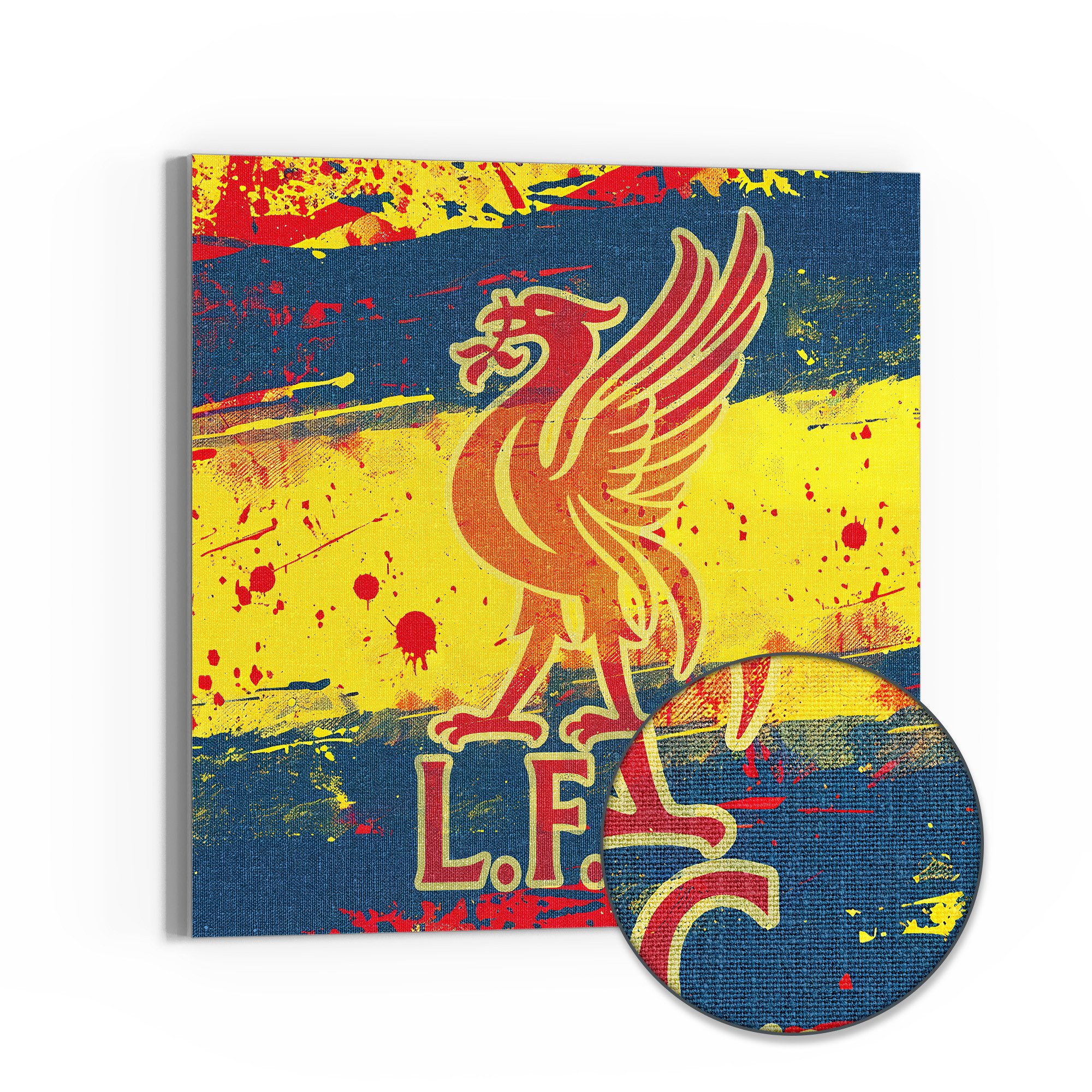 DEQOART Leinwandbild 'Wappen FC Liverpool', 'Wappen FC Liverpool', Hybrid Leinwand Bild Wandbild flach modern