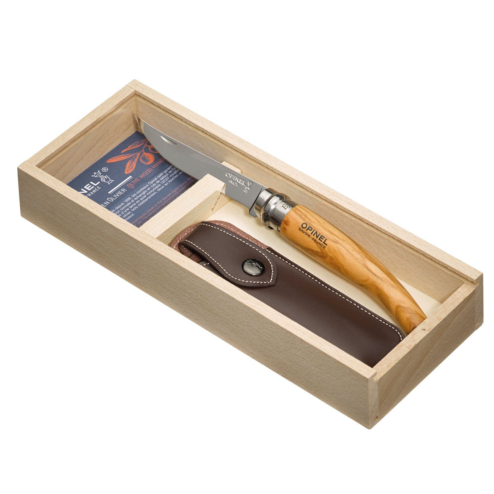 Slimline Holz Messer Taschenmesser Set Klappmesser Taschenmesser Oliven Geschenk Opinel +, Etui