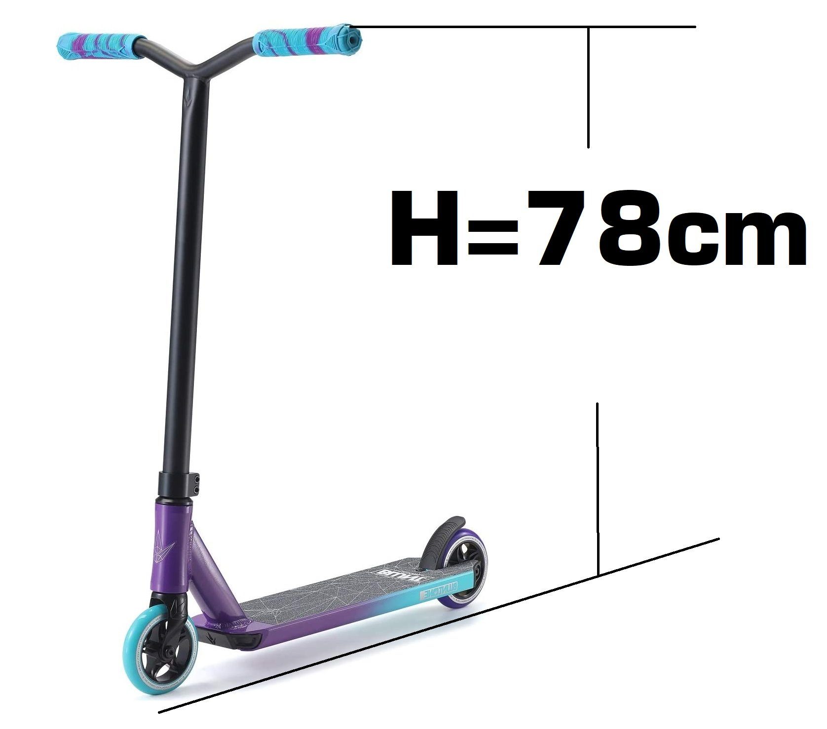 Blunt Stuntscooter »Blunt One S3 StuntScooter H=78 Lila/Türkis