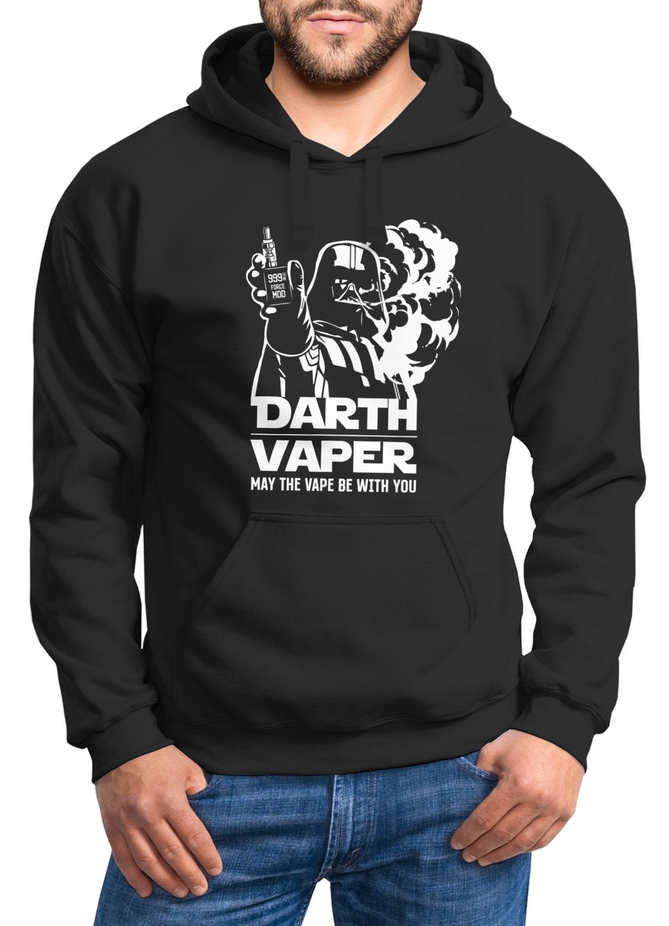 Moonworks® Vaper Hoodie Darth MoonWorks Herren Kapuzen-Pullover Dampfer Hoodie