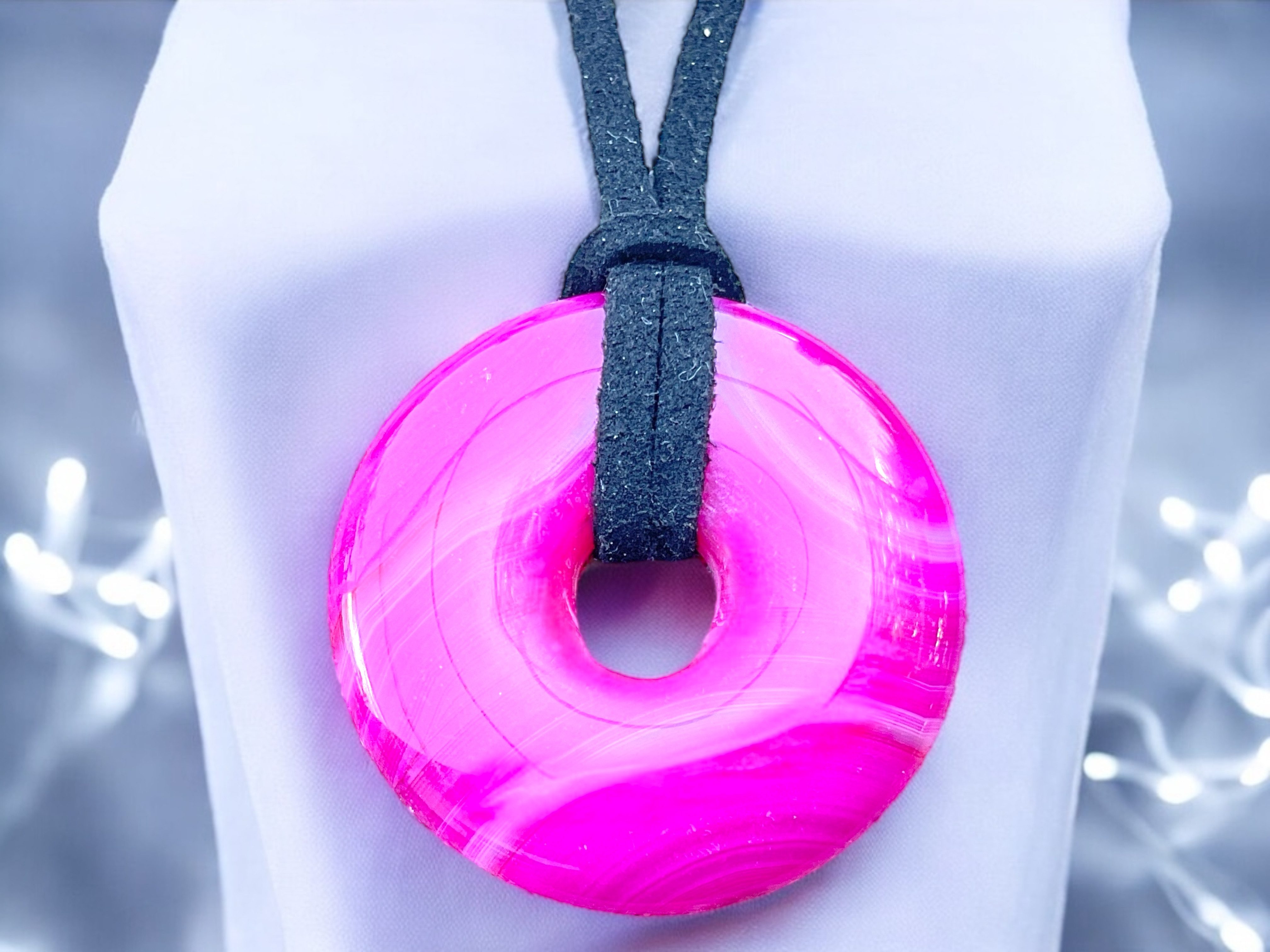 Steinfixx® Lange Kette echter Edelsteindonut 30 günstig online kaufen