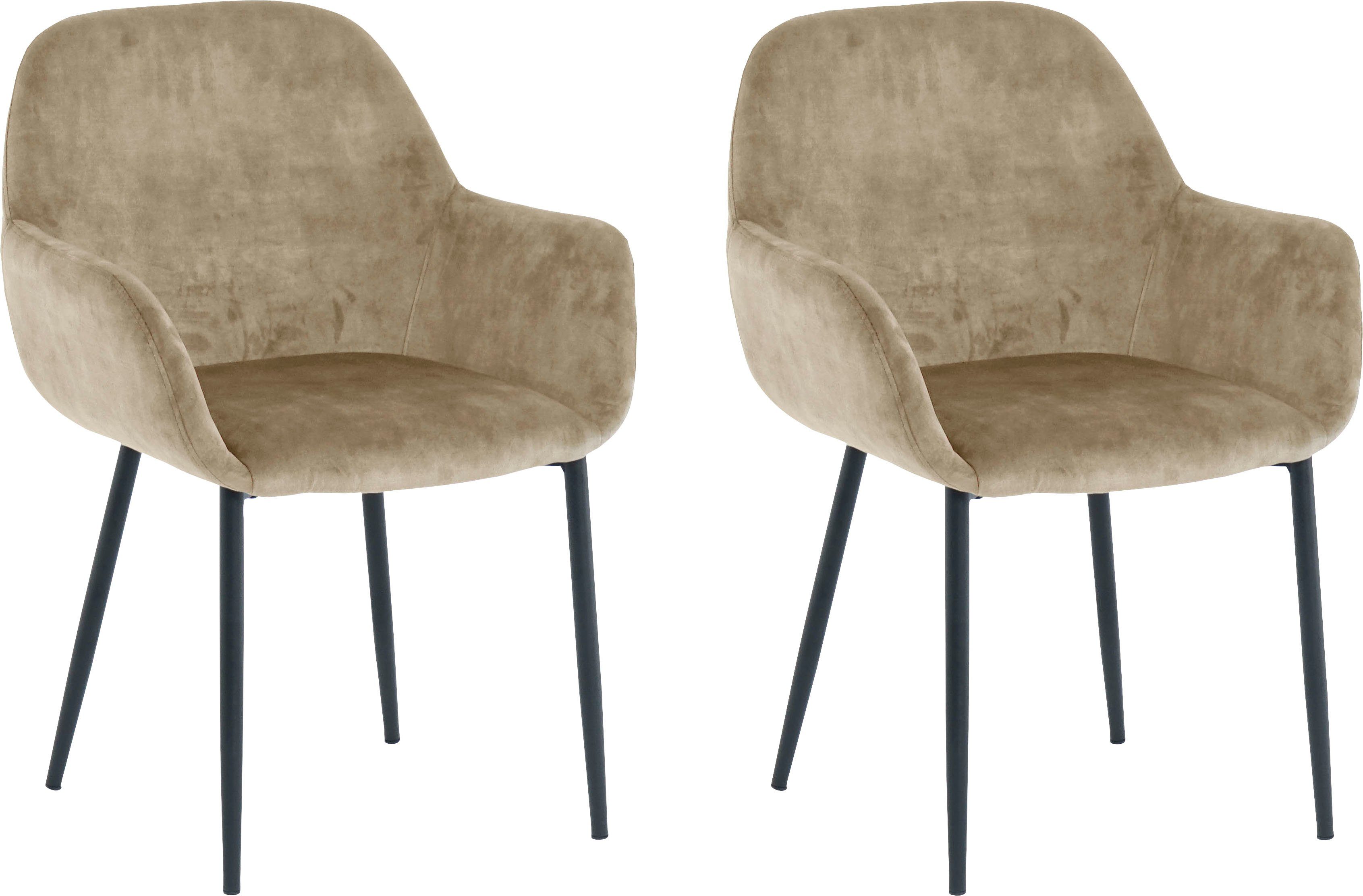 SIT Armlehnstuhl (Set, 2 St), glamouröser Bezug in Samtoptik