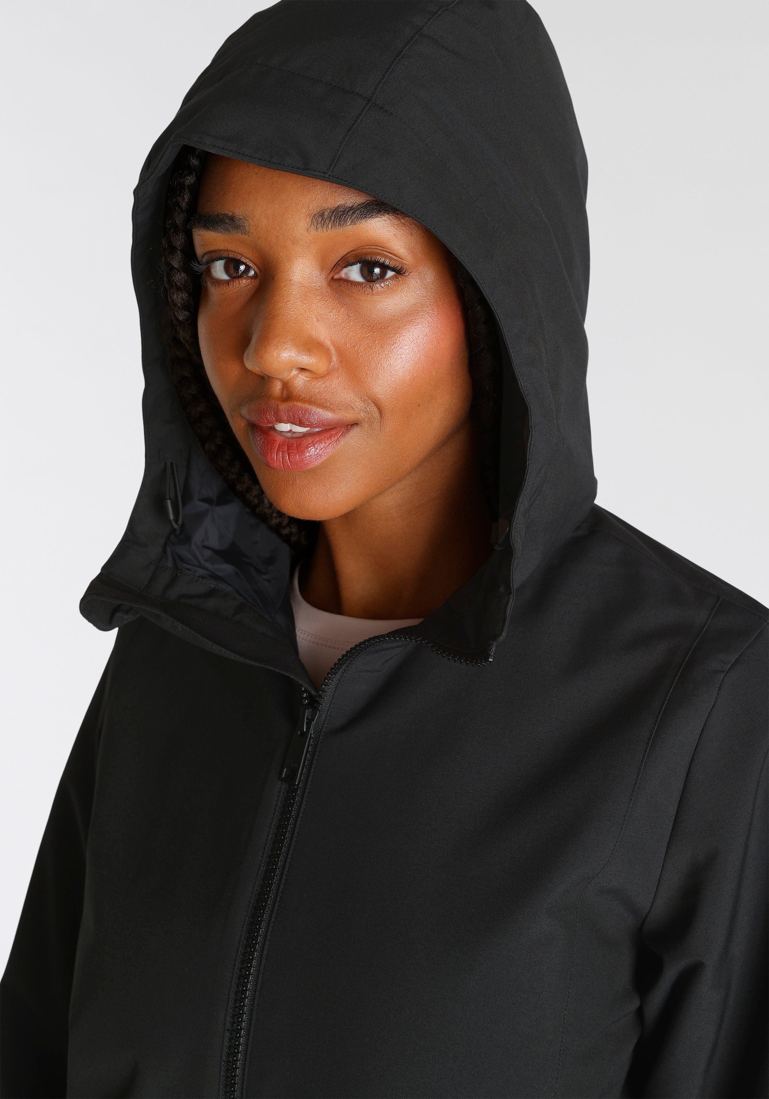 Wasserabweisend Outdoorjacke Funktionsjacke NOSTA Jack und Winddicht black Wolfskin