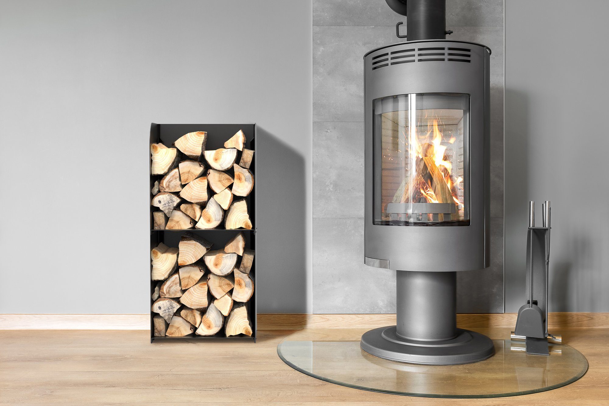 tuning-art Kaminholzregal KR06 Brennholzregal Kaminholzständer Innen Außen günstig online kaufen
