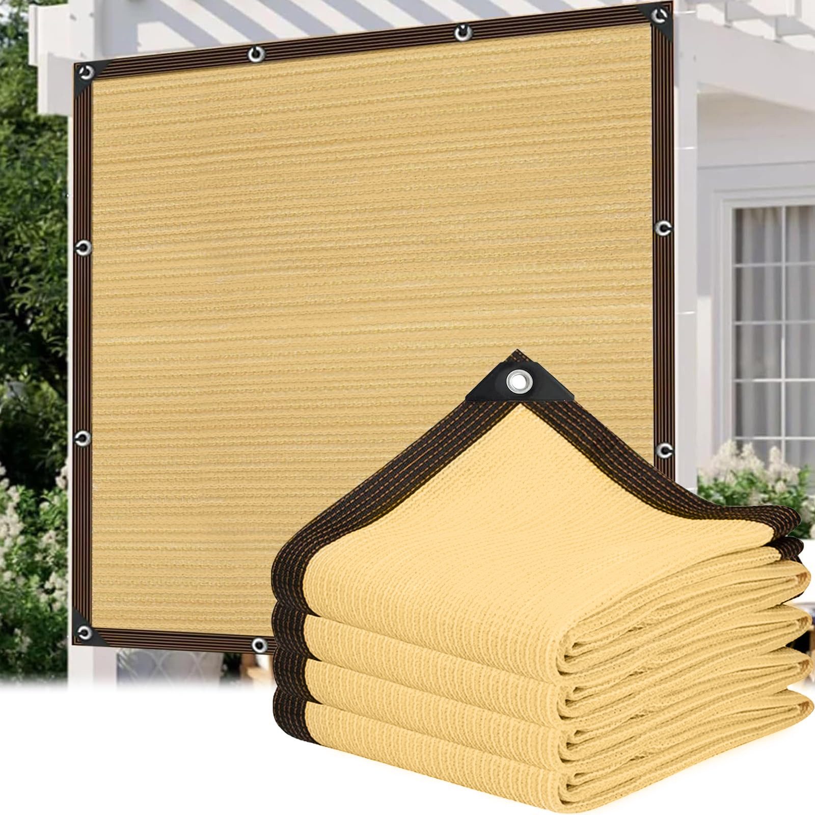 Rosnek Sonnensegel Garten Schattennetz Markise UV-Schutz Sichtschutz Windschutz mit Ösen, Praktisch für Camping, Garten & Pergola – für Schatten & Privatsphäre