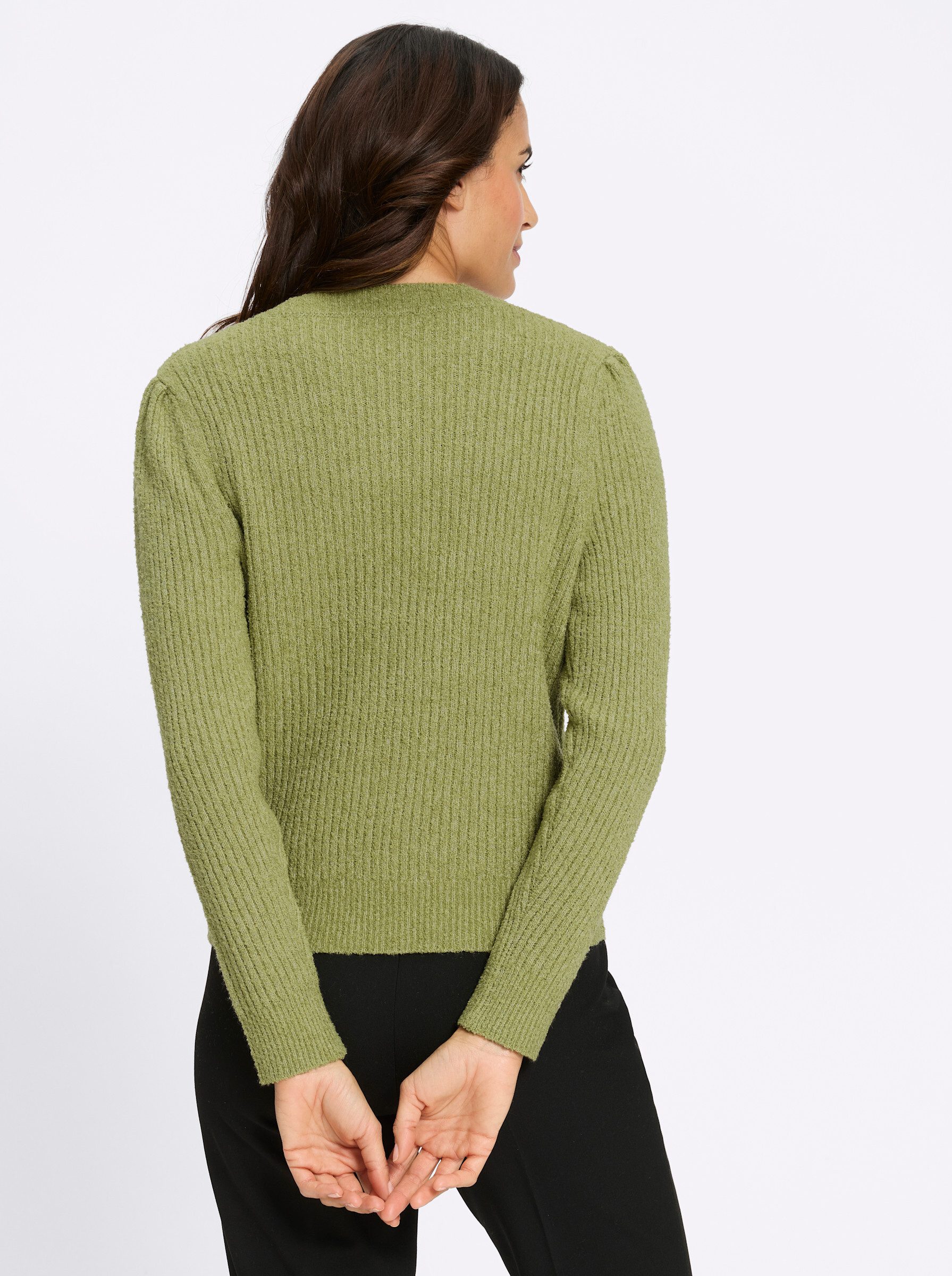 Witt Strickjacke Strickjacke Langarm Rippoptik