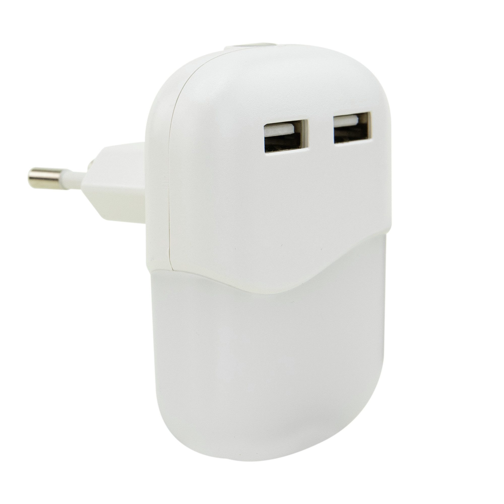 ANSMANN AG LED Nachtlicht LED Nachtlicht mit Dämmerungssensor & 2x USB - LED Leuchte, SMD LED