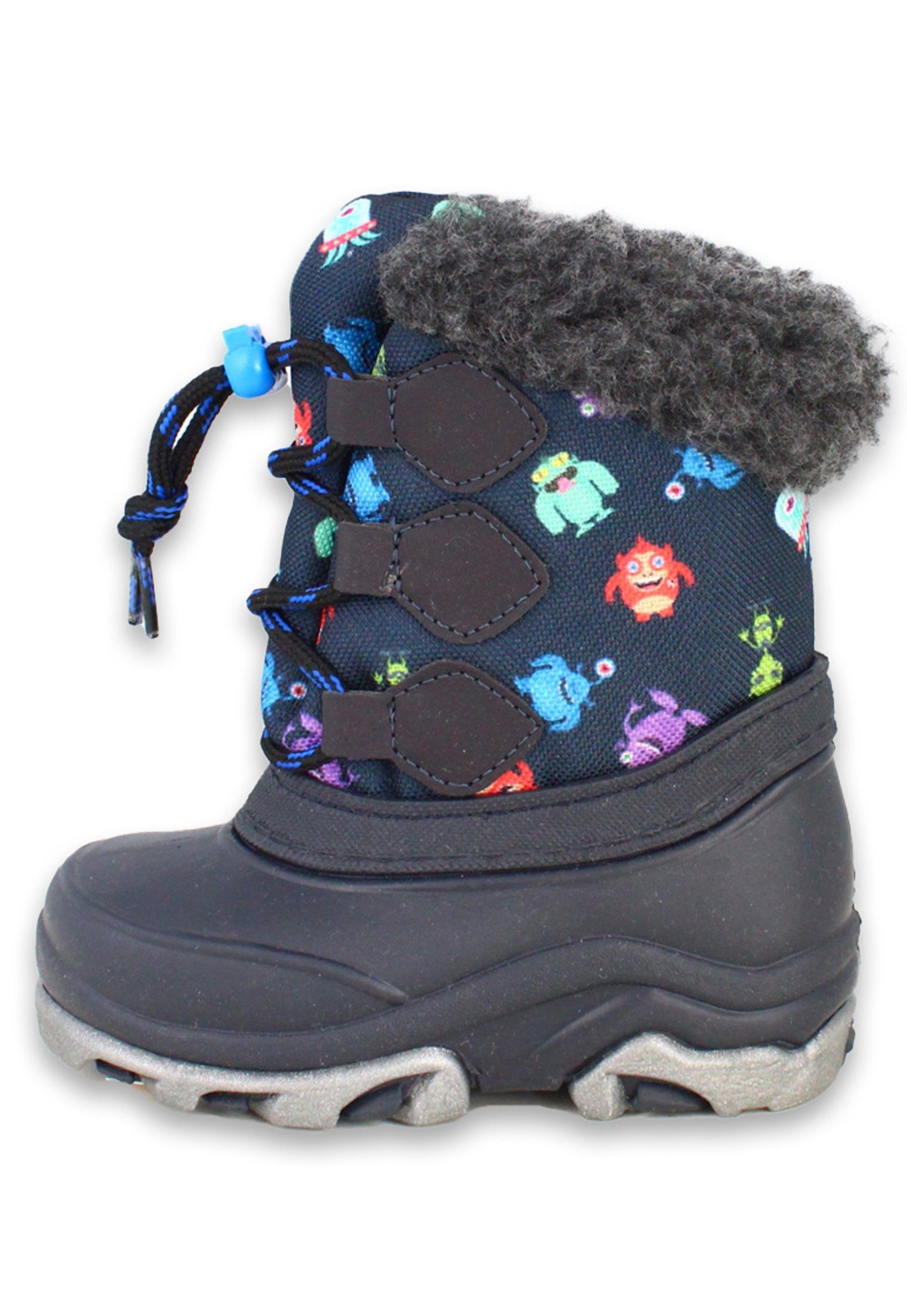 Beck Wintermoster, Kurzschaft- Winterstiefel (für Jungs, für warme Füße bei Kälte und Schnee) mit Schnellschnürung, kuscheliges Warmfutter