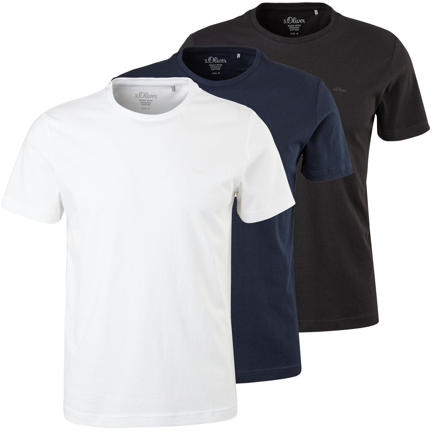 s.Oliver T-Shirt Casual (2-tlg) mit Logo, günstig online kaufen