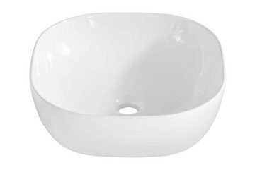 einfachgutemoebel Waschtisch-Set Badezimmer Waschplatz Blanchette 80cm, mit Keramikbecken, weiß-eiche, (Badmöbel Set, 1-St., Waschtisch Unterschrank mit Becken)
