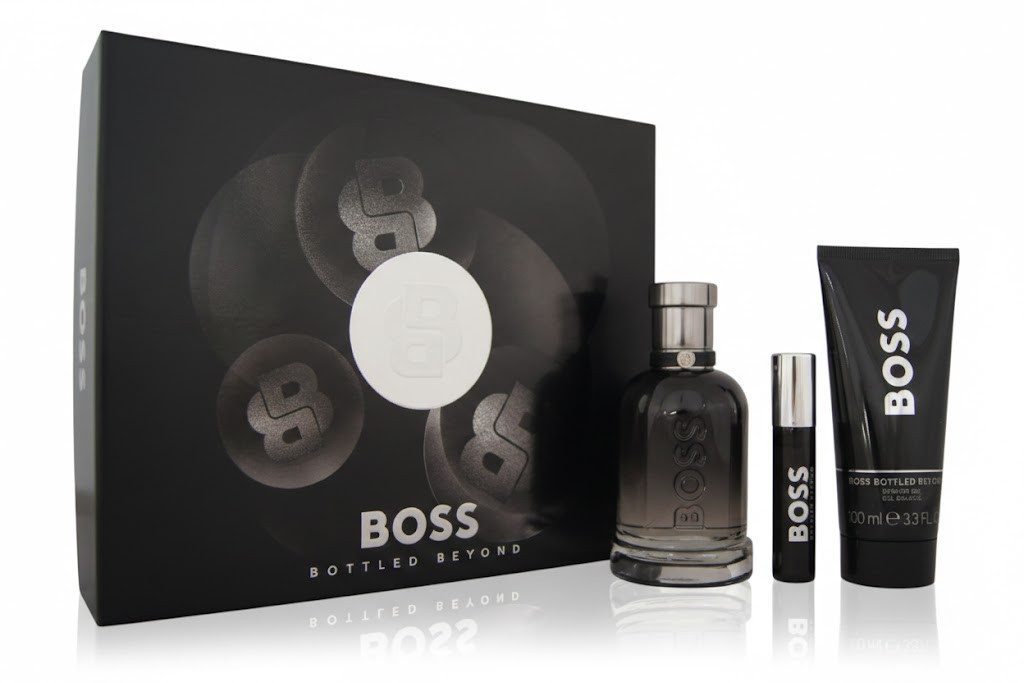 BOSS Duft-Set Boss Bottled Beyond Eau de Parfum edp 100ml + 10ml & Duschgel 100ml, 1-tlg.