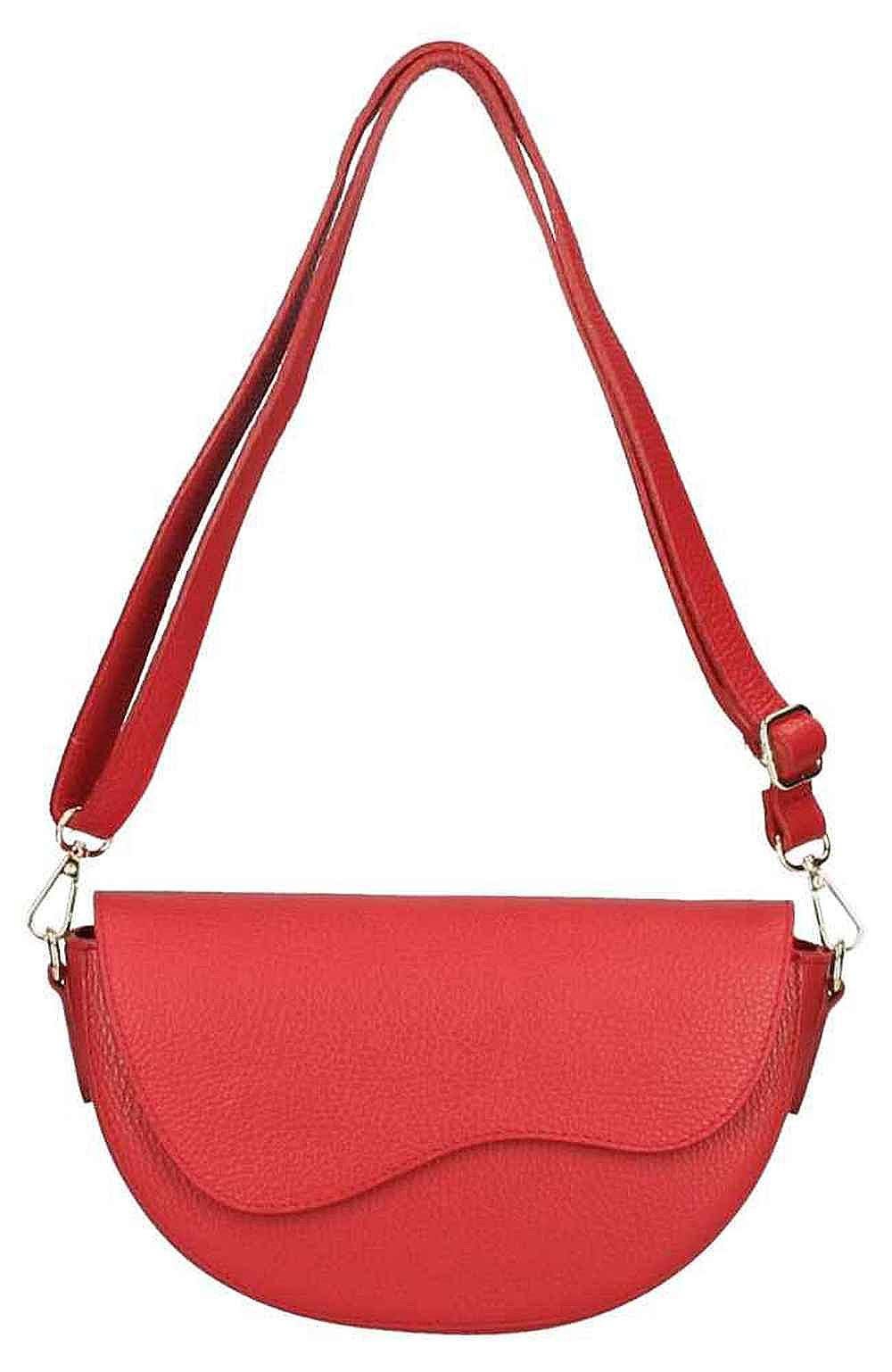 Schultertasche MADE IN ITALY DAMEN echt LEDER TASCHE Satteltasche Cross Over Body Bag