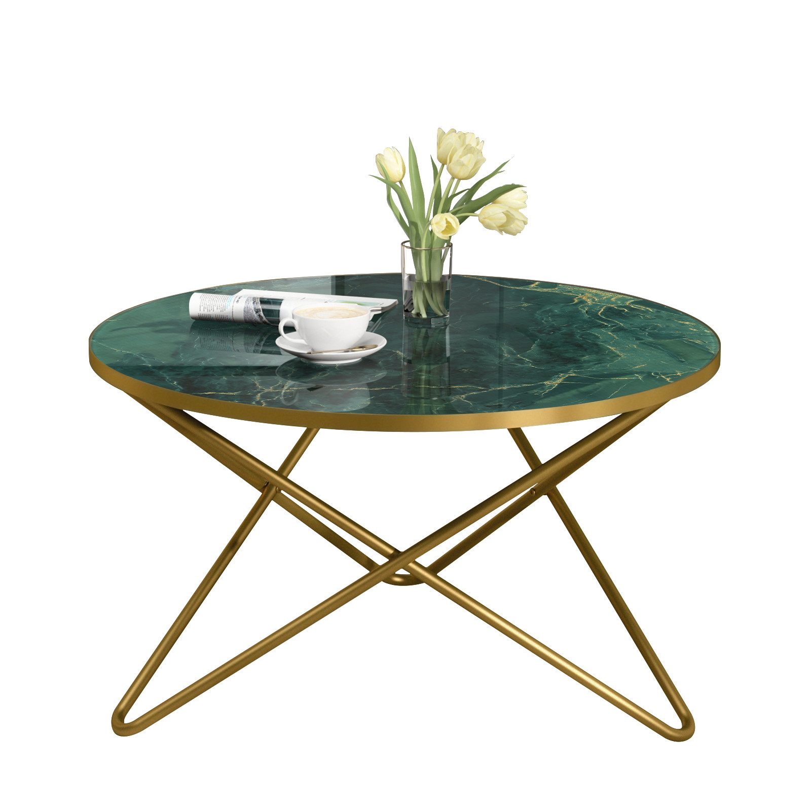 HOLTICO Couchtisch Runder Beistelltisch Wohnzimmertisch Sofatisch (1-St), P günstig online kaufen