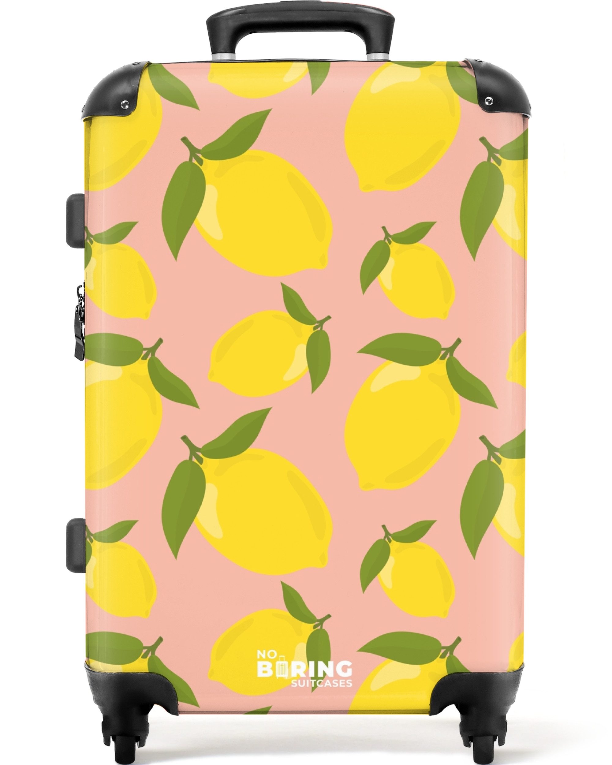 NoBoringSuitcases.com© Hartschalen-Trolley Pastellorange mit Zitronen 67 günstig online kaufen