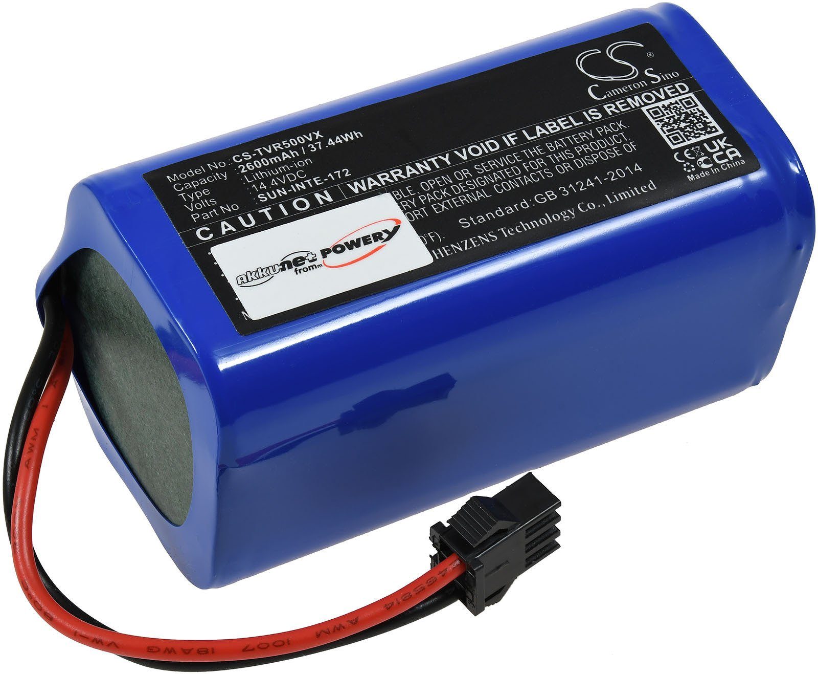 Powery Akku für Tesvor X580, X580R Staubsauger-Akku 2600 mAh (14.4 V)