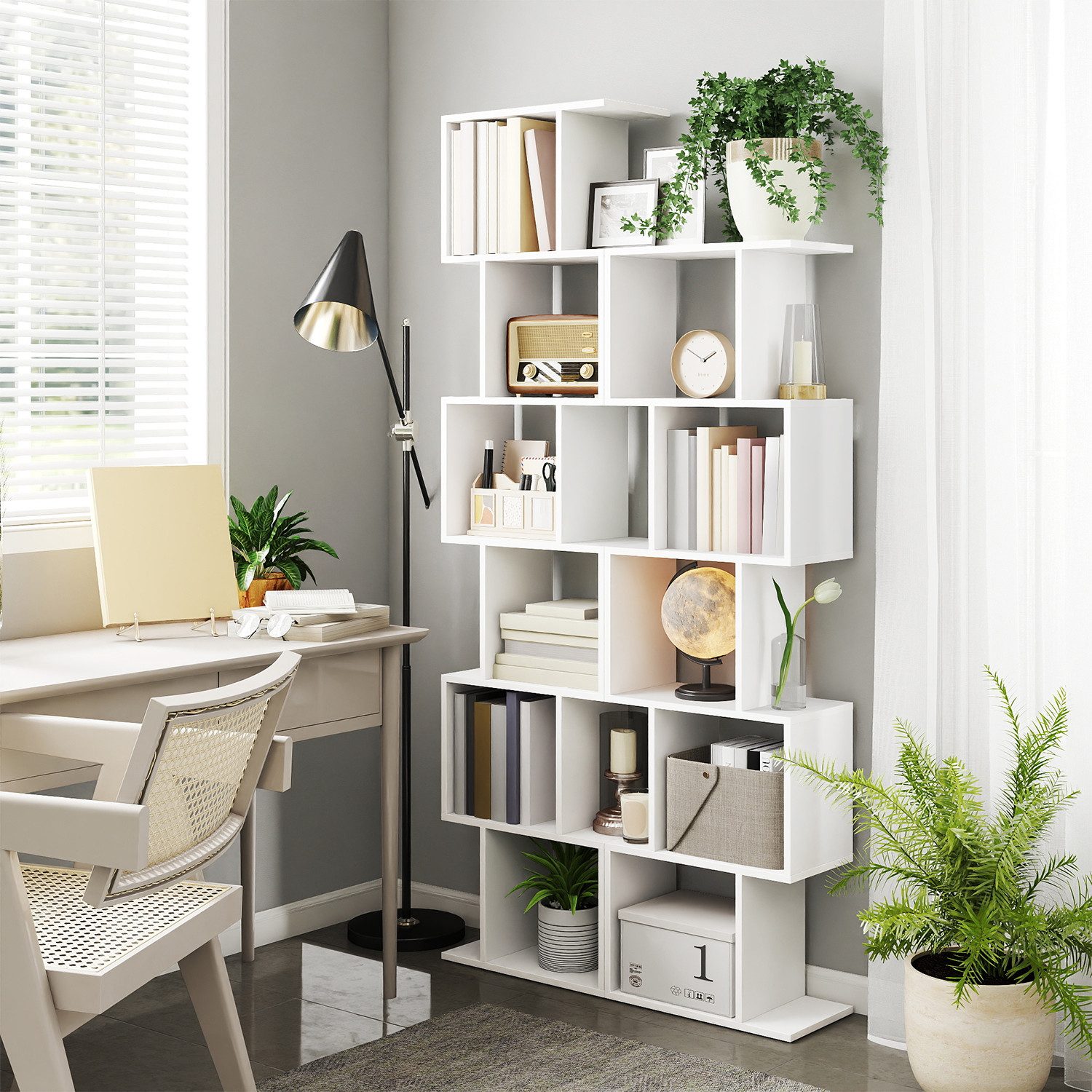 VASAGLE Bücherregal, 6 stöckiges Bücherregal, 24 x 40 x 191 cm, Standregal, günstig online kaufen