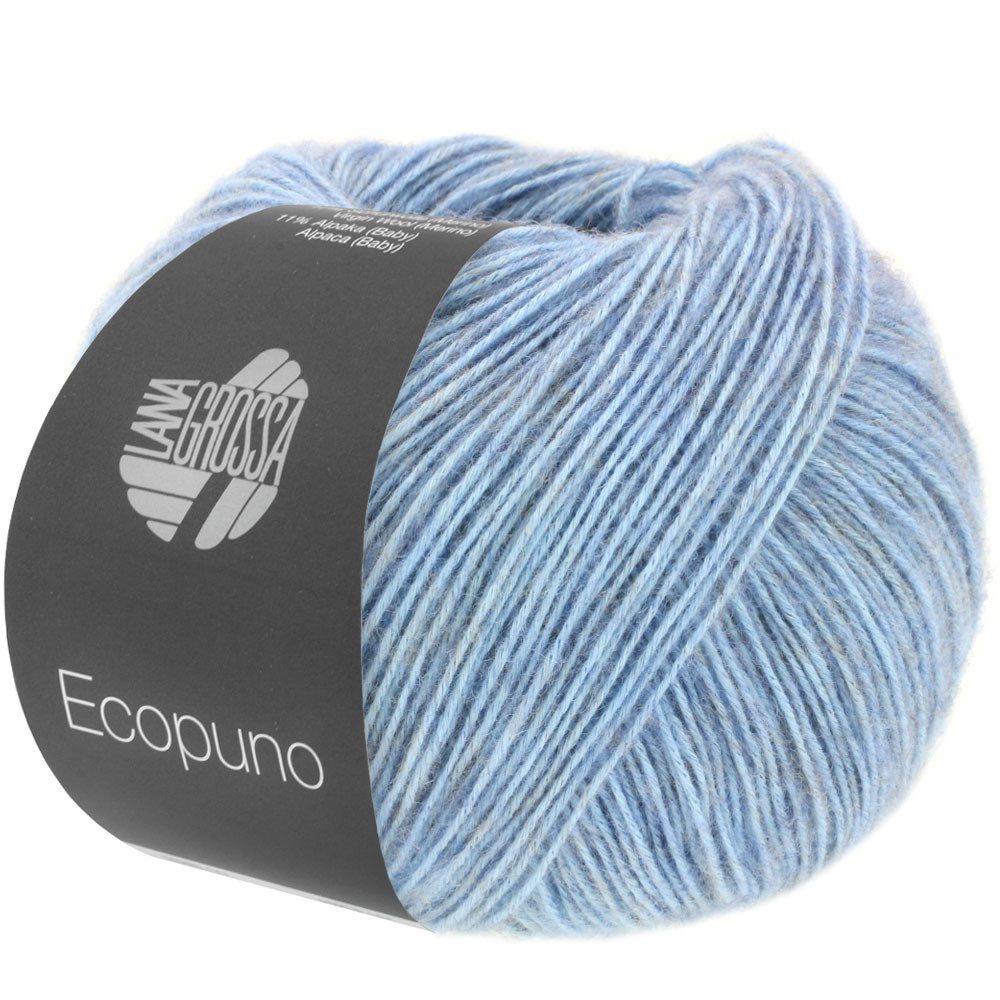 LANA GROSSA ECOPUNO Superweiches Netzgarn aus Baumwolle Häkelwolle, 215 m (72 % Baumwolle kombiniert mit Merino und feinem Alpaka, Superweiches Netzgarn aus Baumwolle, Merino & Alpaka), 50 g