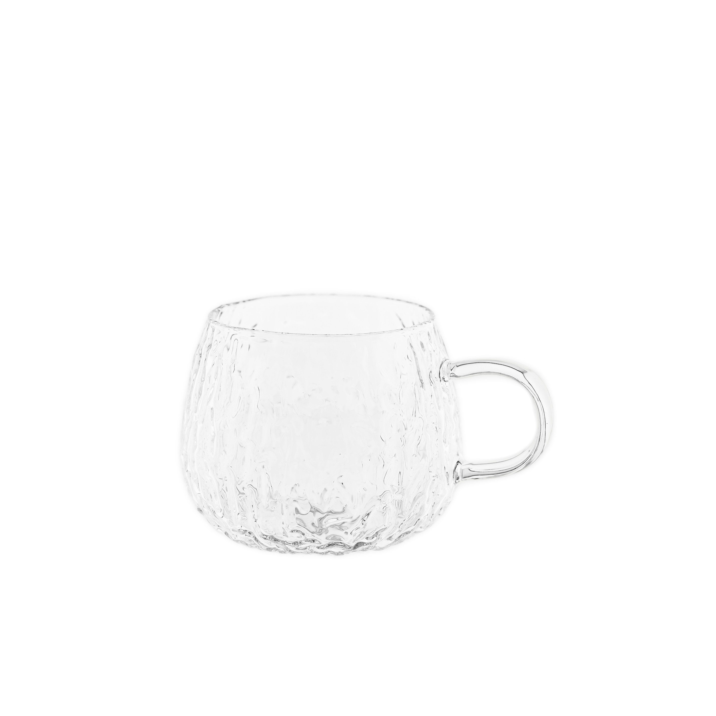 Mulex Gläser-Set mit Henkel 250 ml - Hitzebeständiges Glas mit strukturiertem Design, 6-tlg., Glas, Borosilikatglas – Bild 2 von 5