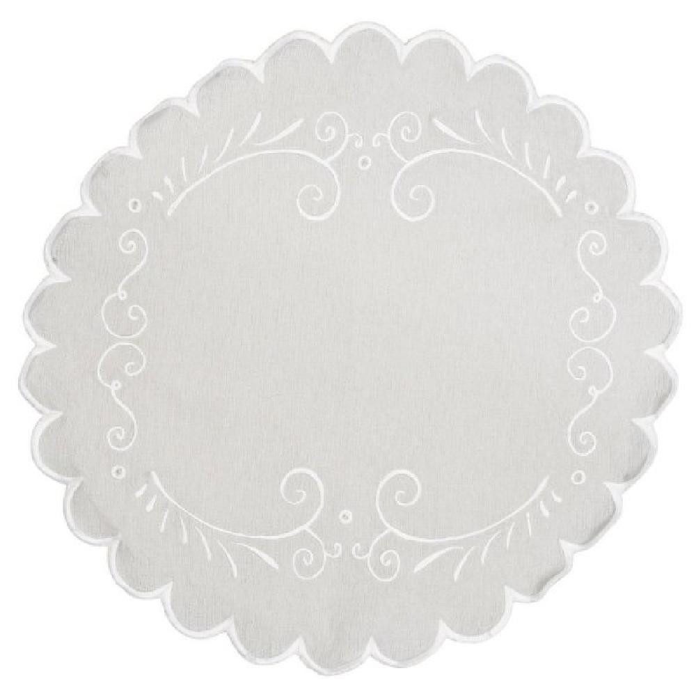 Ib Laursen Stoffserviette Ib Laursen Serviette für Brotkörbe Rund mit Stickereien (30cm)