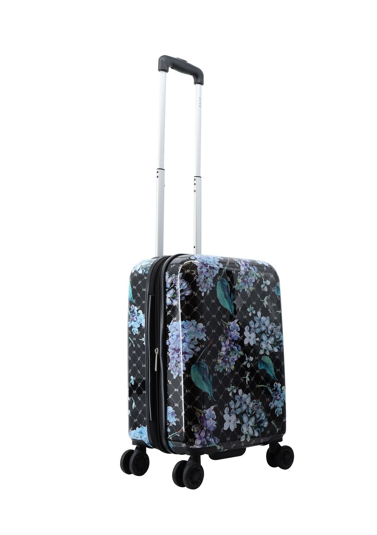 Floret Printed Black 4 TSA-Zahlenschloss Printed Spinner Floral, Spinner S/M/L/Set Trolley 52-06 Gr. Elle Rollen, Koffer Floral