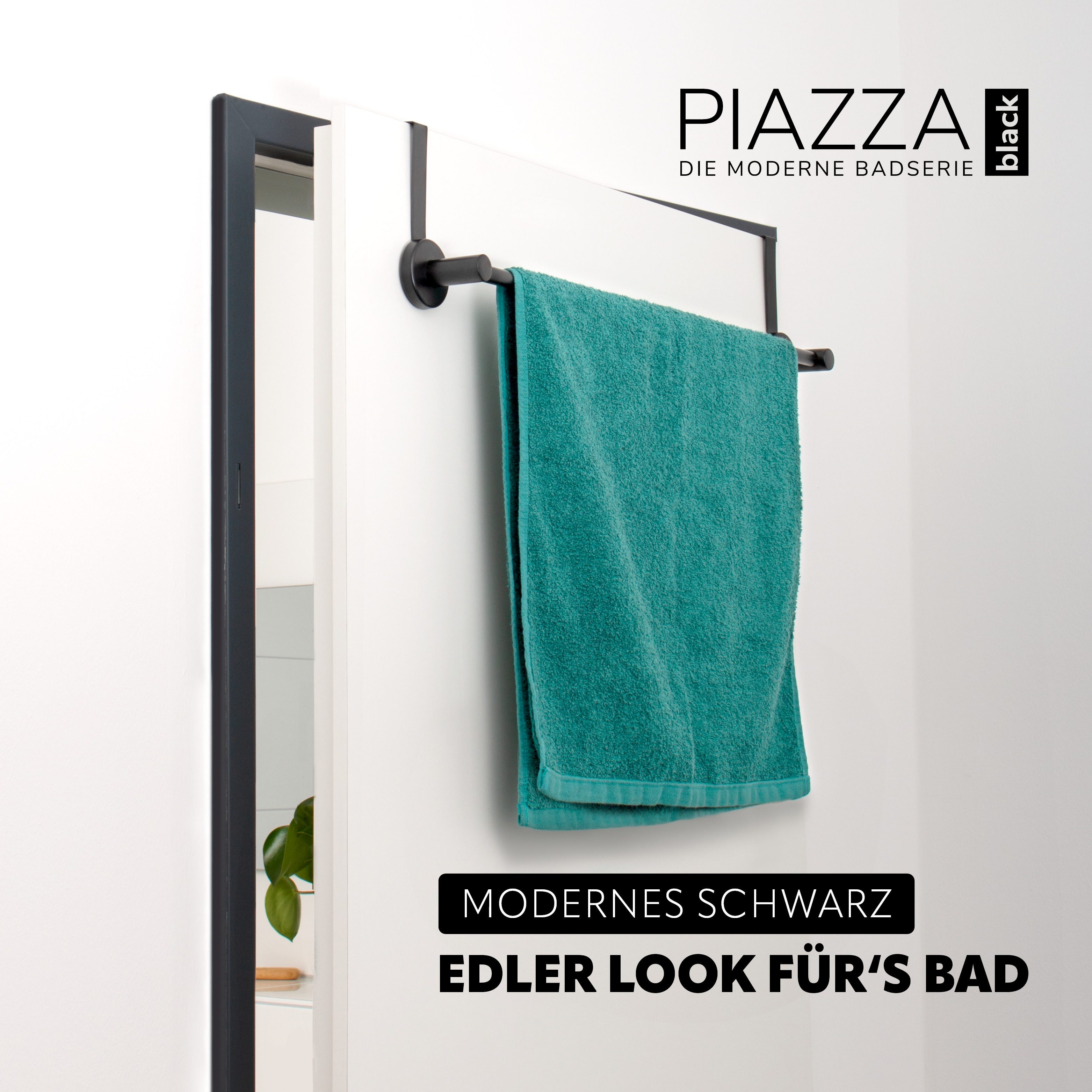 bremermann Handtuchstange Bad-Serie PIAZZA BLACK - aus Edelstahl matt günstig online kaufen