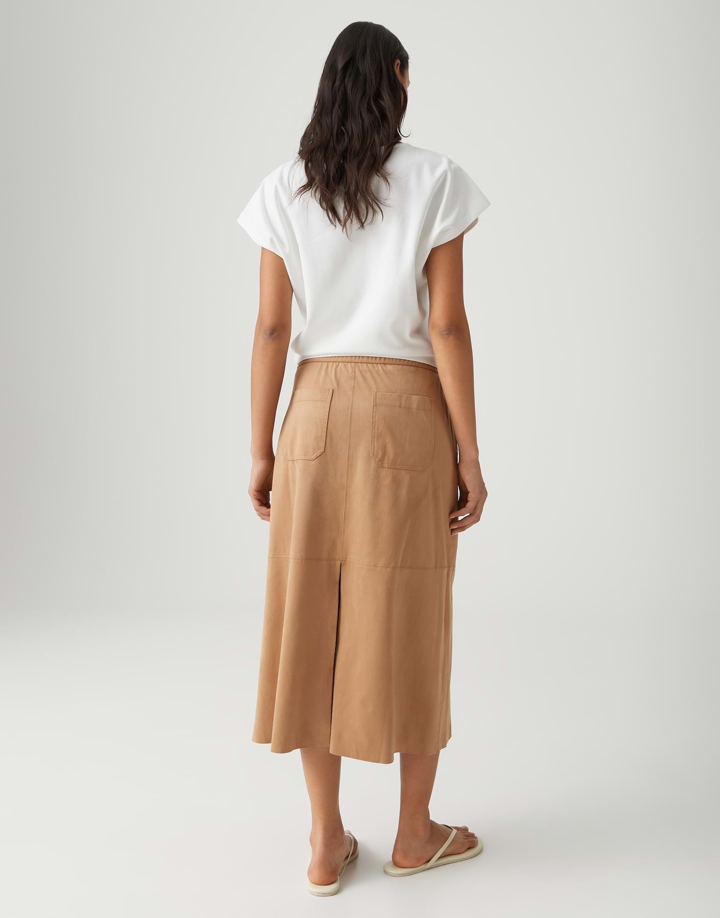 OPUS Midirock RINGA A-Linie in Velourslederoptik