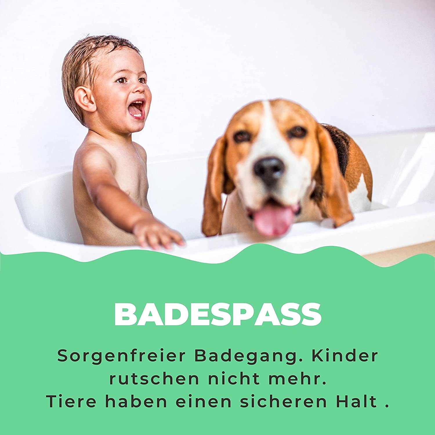 riijk Wanneneinlage Badewannenmatte rutschfest, B: 40 cm, L: 100 cm, rutschhemmend, flexibel, hygienisch, antirutsch – Bild 2 von 5