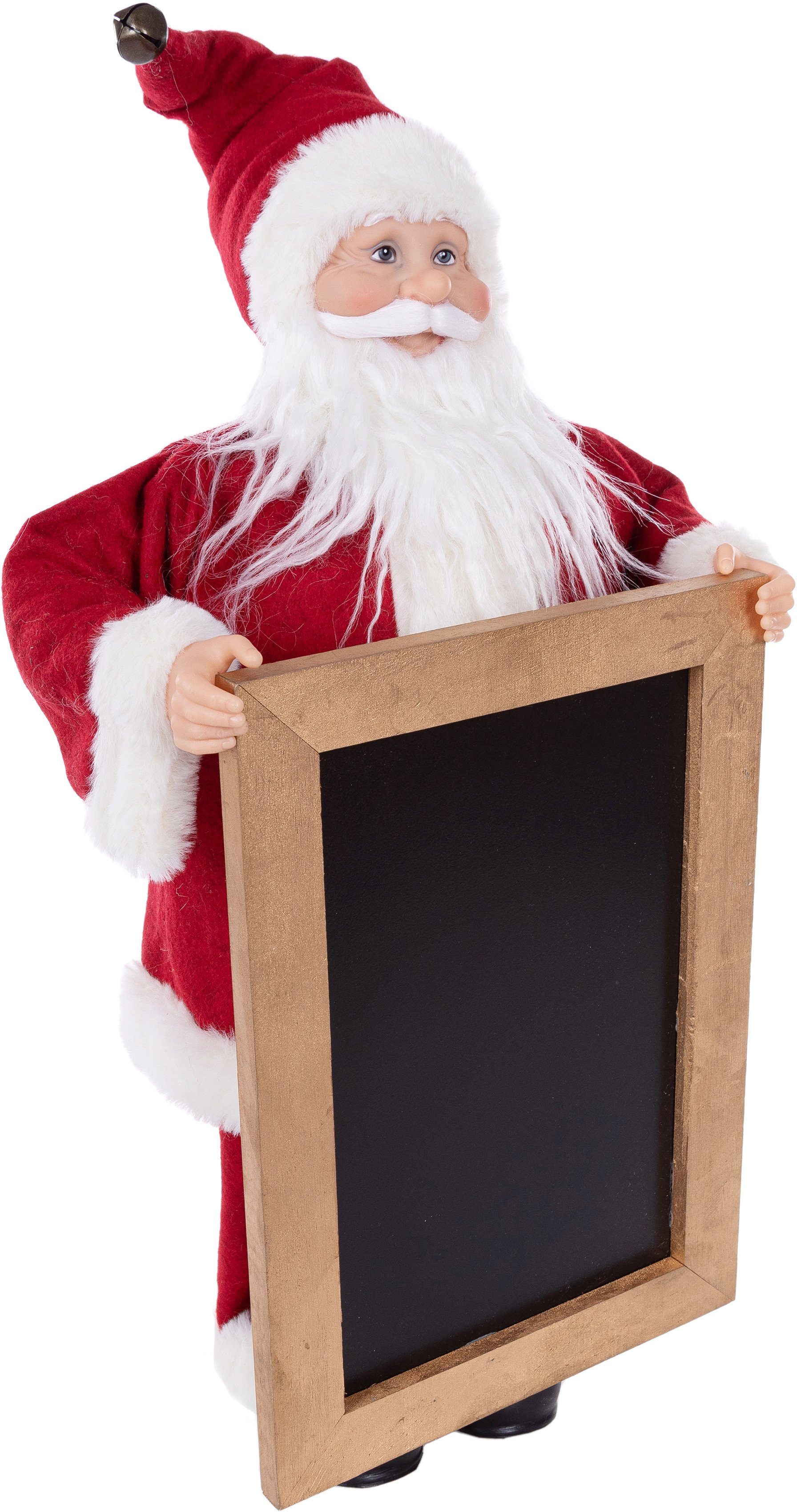 Myflair Möbel & Accessoires Weihnachtsmann Weihnachtsdeko rot, mit Tafel zum Beschriften, Höhe ca. 61 cm