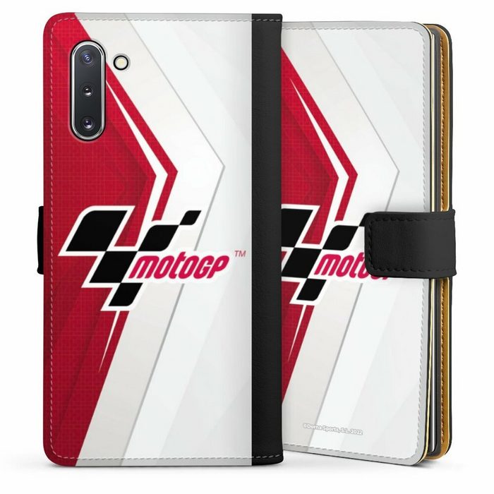 DeinDesign Handyhülle MotoGP Logo Motorsport Logo Grey and Red Samsung Galaxy Note 10 Hülle Handy Flip Case Wallet Cover
