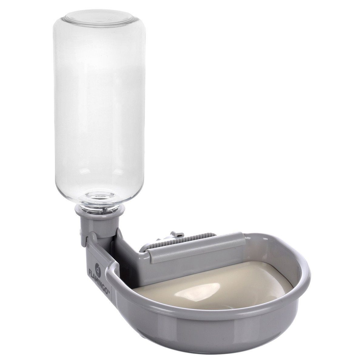 Flamingo Wasserspender Wassernapf mit Flasche für Drahtkäfig Diza grau günstig online kaufen