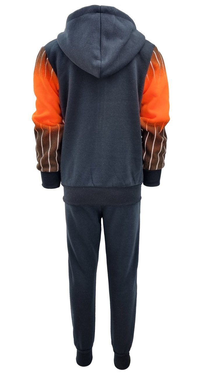 gefüttert, Sweatanzug Freizeitanzug JF378 Orange Boy Fashion Sportanzug