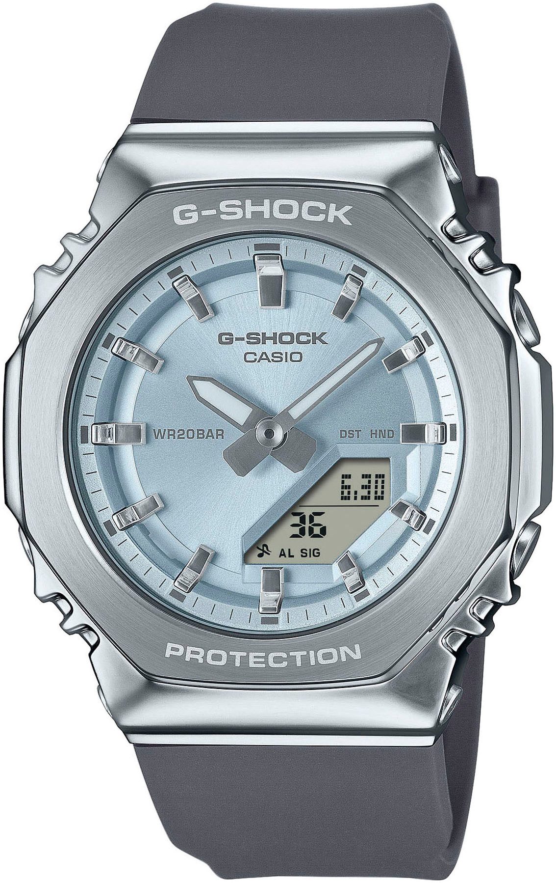 CASIO G-SHOCK Chronograph GM-S2110-2AER, Quarzuhr, Armbanduhr, Damenuhr, Herrenuhr, Stoppfunktion, Resinband