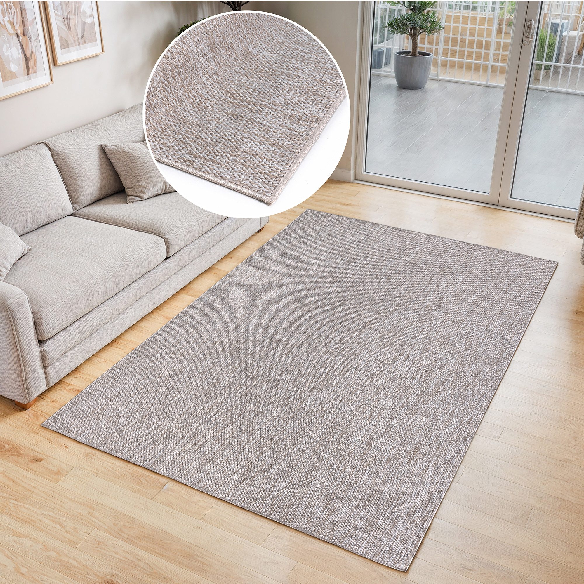 my home Teppich Kian, rechteckig, Höhe: 3 mm, Sisal-Optik, Flachgewebe, In- günstig online kaufen