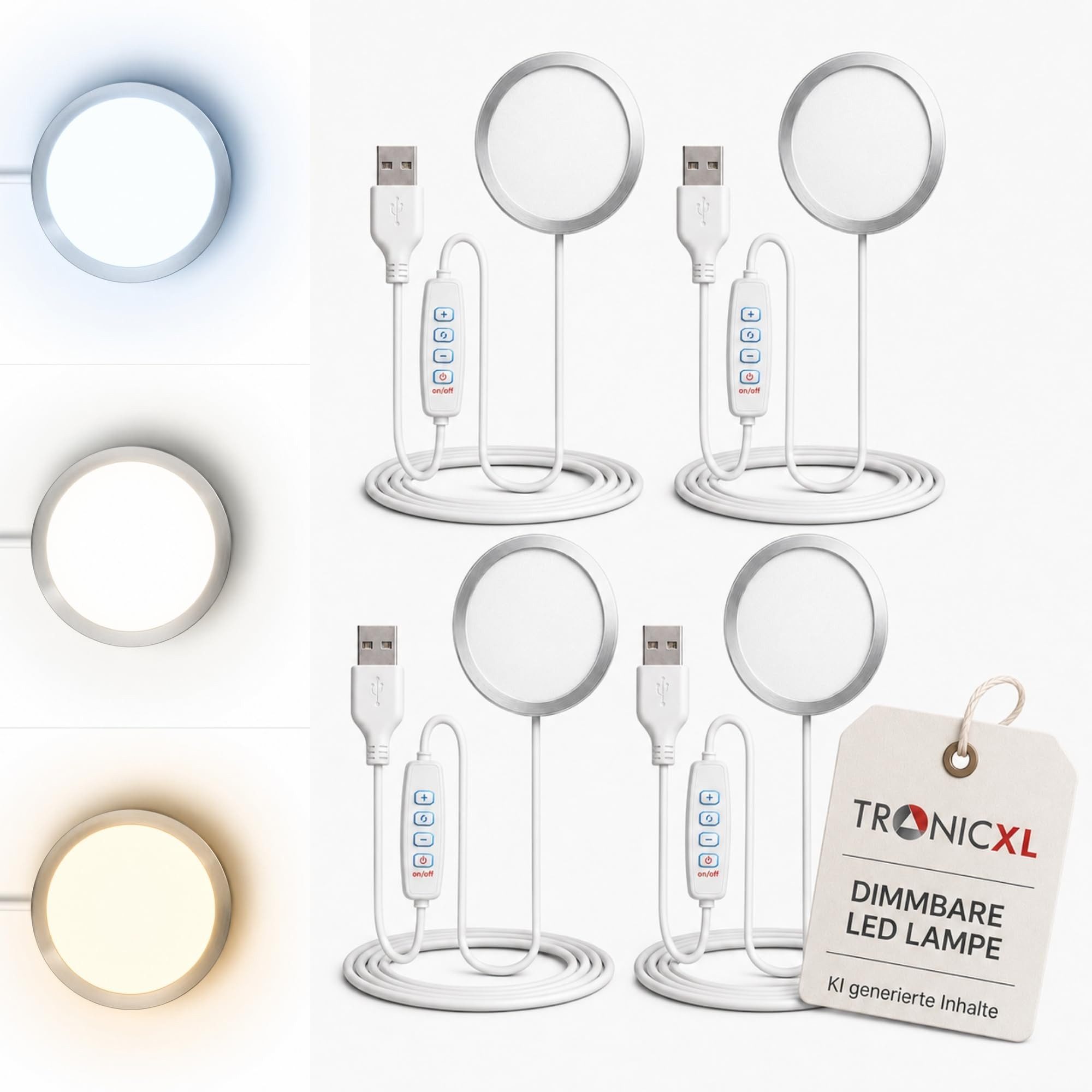 TronicXL 3D-Drucker 4 DIMMBAR LED Kit passend für Bambulab 3D Drucker Zubehör LAMP KIT001