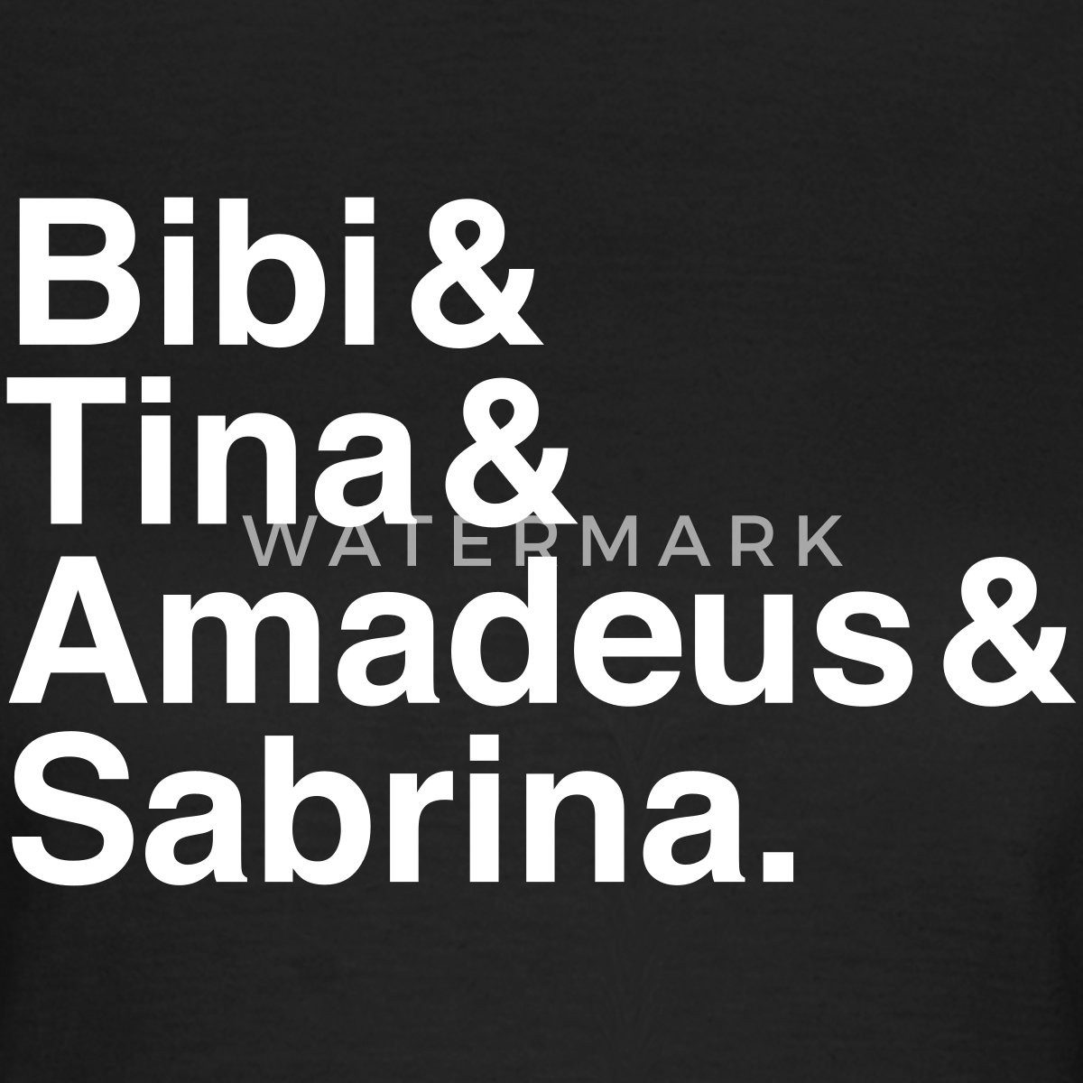 Spreadshirt T-Shirt Bibi Und Tina Amadeus Sabrina Typographie weiß Frauen T günstig online kaufen