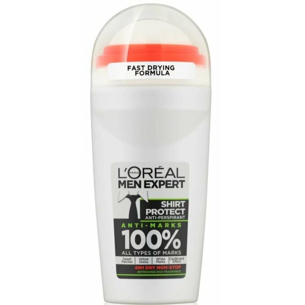 L'Oreal Deutschland Deo-Roller LOréal Professionnel Men Expert Shirt Protect Deodorant Roll On 50ml