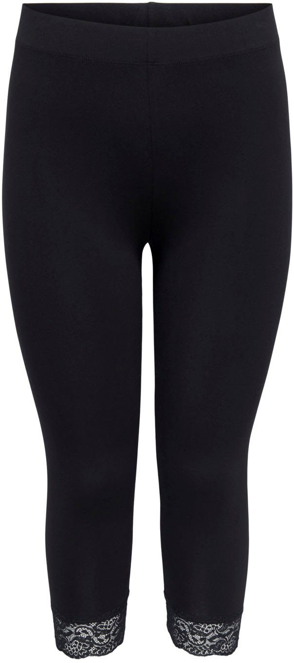 ONLY CARMAKOMA Caprileggings CARTIME LIFE CALF LACE mit Spitzensaum