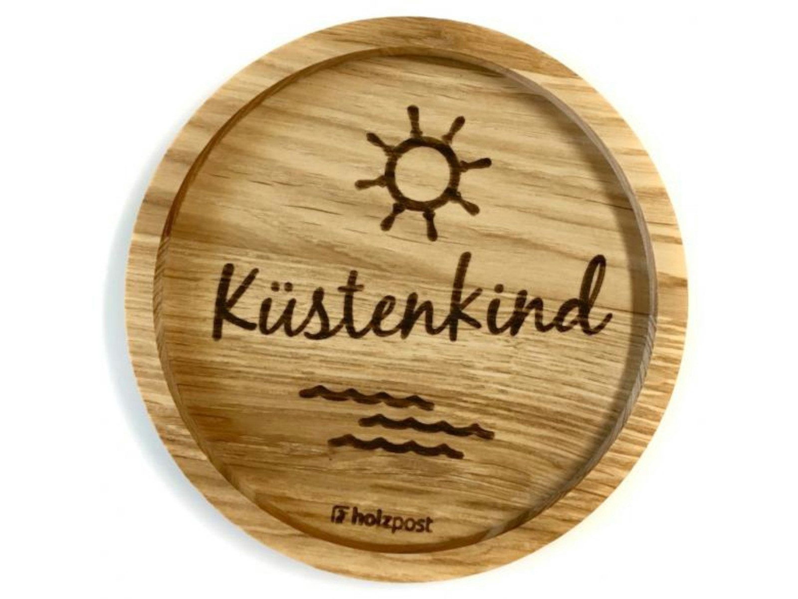 holzpost GmbH Platzset Untersetzer Küstenkind Eiche 11,2cm