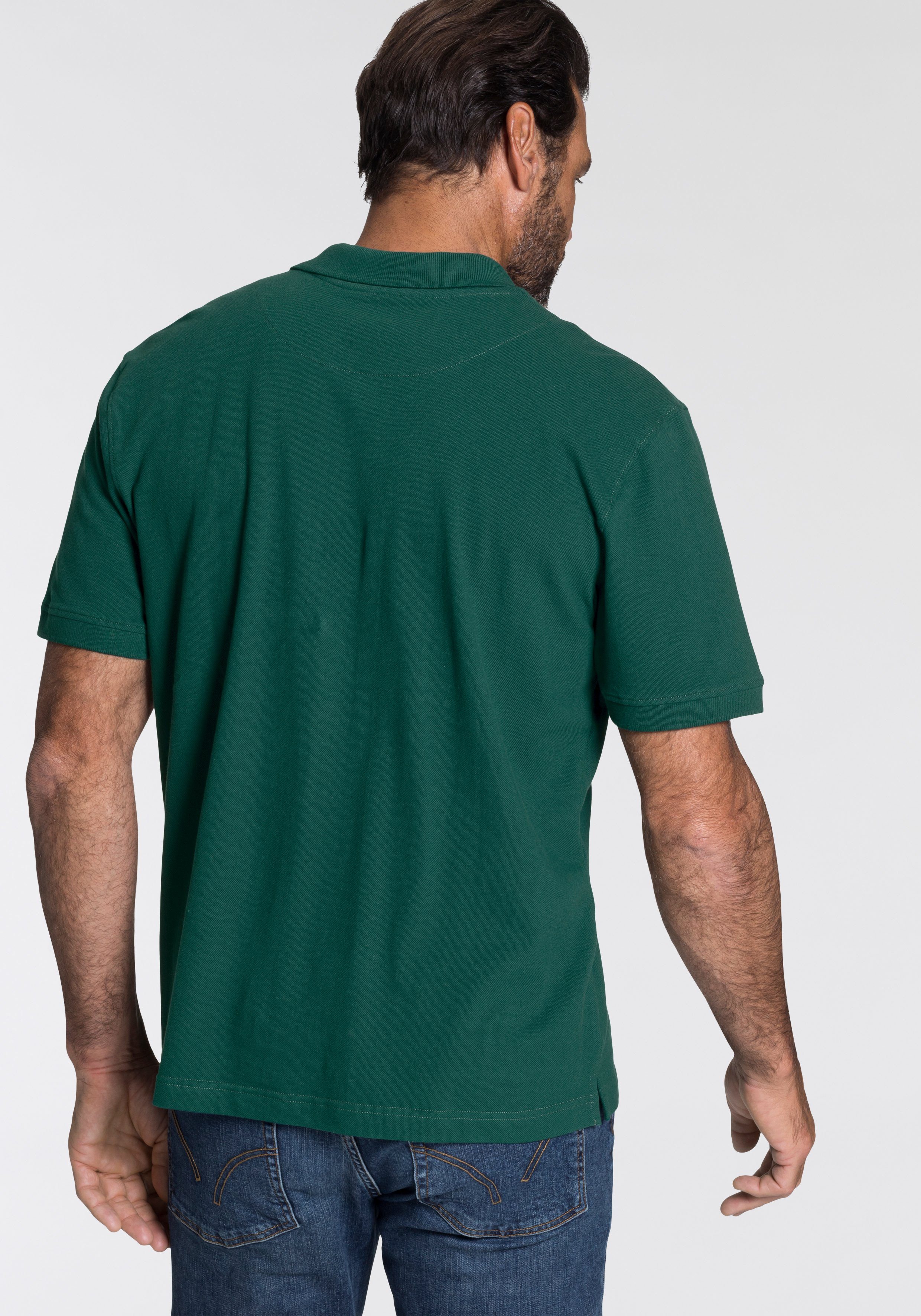 Man's World Poloshirt Kurzarm, lockere Passform, unifarben – Bild 3 von 5